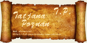 Tatjana Poznan vizit kartica